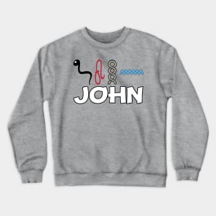 JOHN-American names in hieroglyphic letters-JOHN, name in a Pharaonic Khartouch-Hieroglyphic pharaonic names Crewneck Sweatshirt